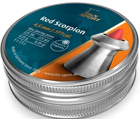 Пули пневматические H&N Red Scorpion. Кал. 4.5 мм. Вес - 0.54 г. 225 шт/уп