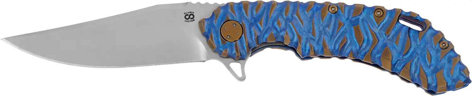 Ніж Olamic Wayfarer 247 Bowie CPM S90V Titanium Volcanic Bronze / Blue