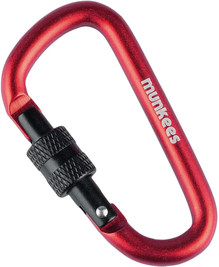 Карабін Munkees D with Screw Lock 6x60 mm Red
