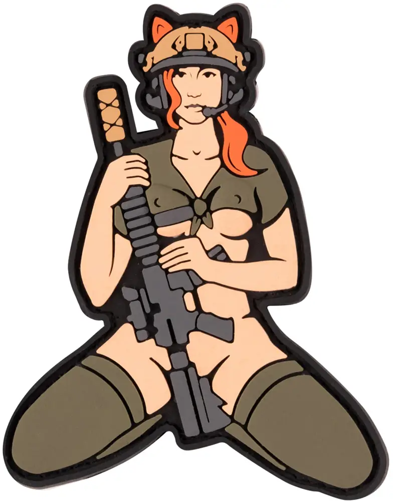 Патч Brand Element Дівчина-кішка руда