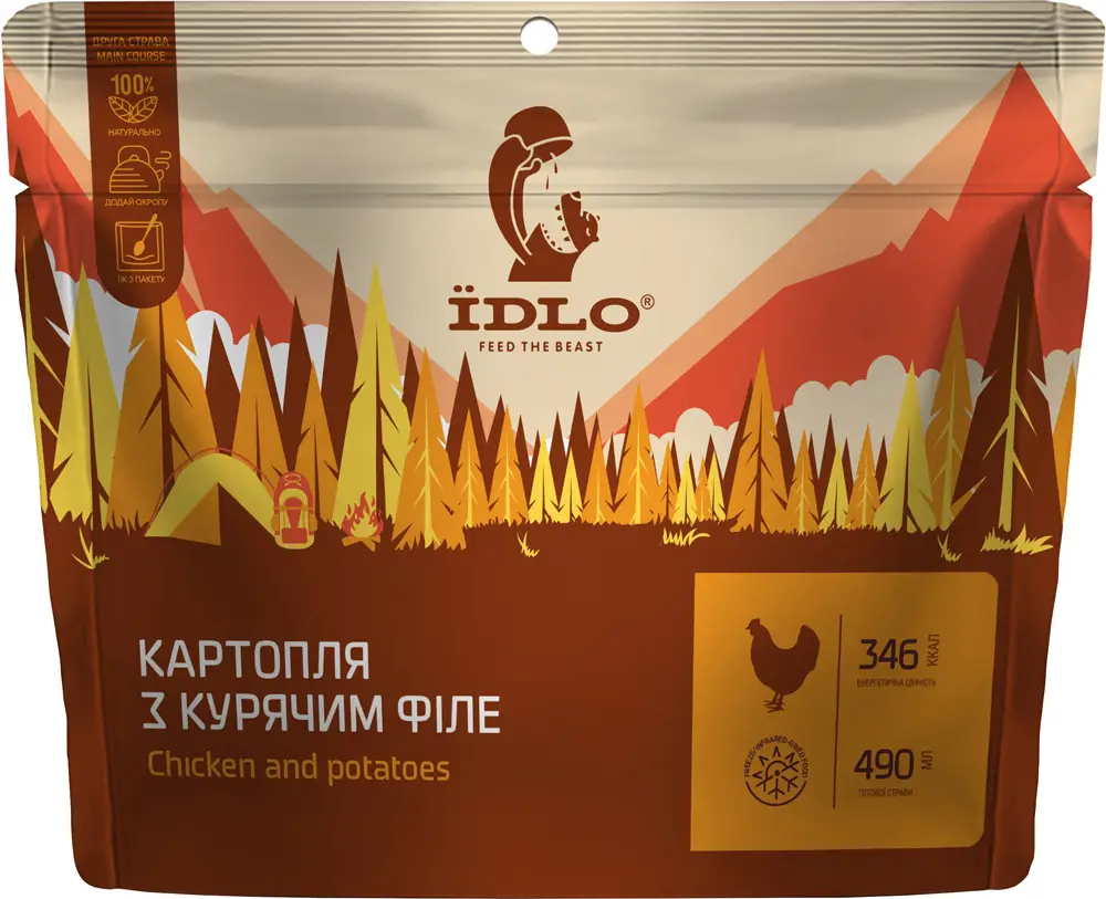 Картопля ЇDLO з курячим філе 90г
