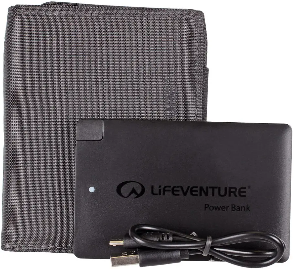 Кошелек Lifeventure RFID Charger Wallet с зарядкой Grey