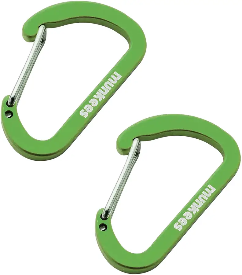 Карабін Munkees Flat Wiregate 4x40 mm 2-Pack Grass green