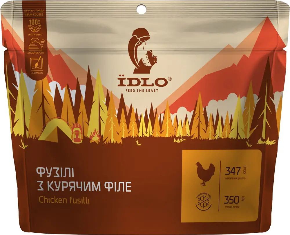 Макарони фузіллі ЇDLO з курячим філе 90 г