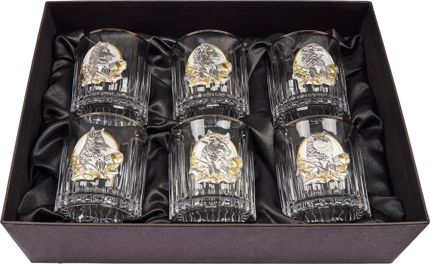 Подарочный набор стаканов Boss Crystal "БОКАЛЫ ЛИДЕР ПЛАТИНУМ" 6 стаканов