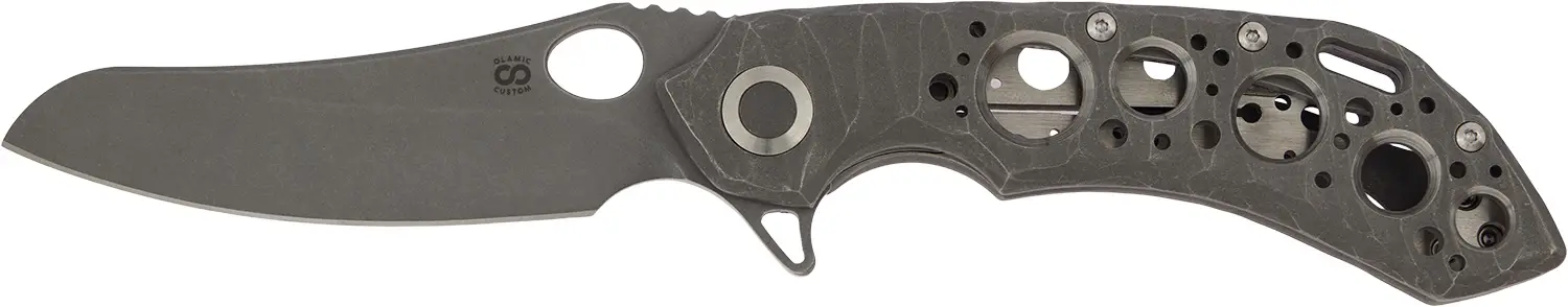 Ніж Olamic Wayfarer 247 Mouflon CPM S90V SW Rocks Acid Rain Gray